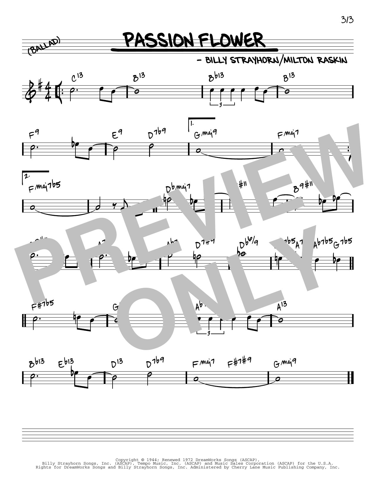 Produktbild zu:  Passion Flower [Reharmonized version] (arr. Jack Grassel) - Billy Strayhorn