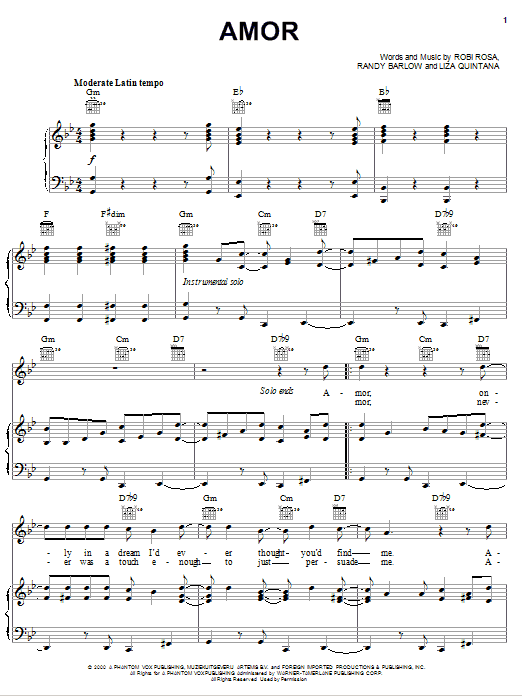 Produktgalerie: Seite 1 von 1 Amor, Ricky Martin, Gesang, Gitarre, Klavier