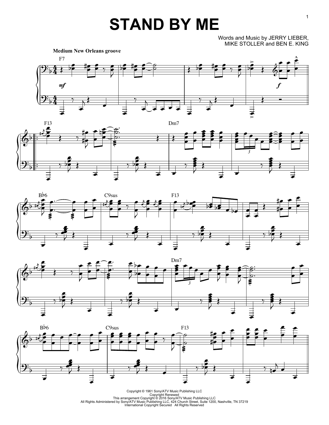 Product gallery: Page 1 of 1 Stand By Me [Jazz version] (arr. Brent Edstrom), Ben E. King
