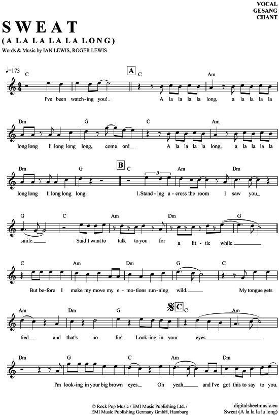 Product gallery: Page 1 of 4 Sweat (A la la la la long) , Mehrzad / Medlock, Mark,  (vocals)