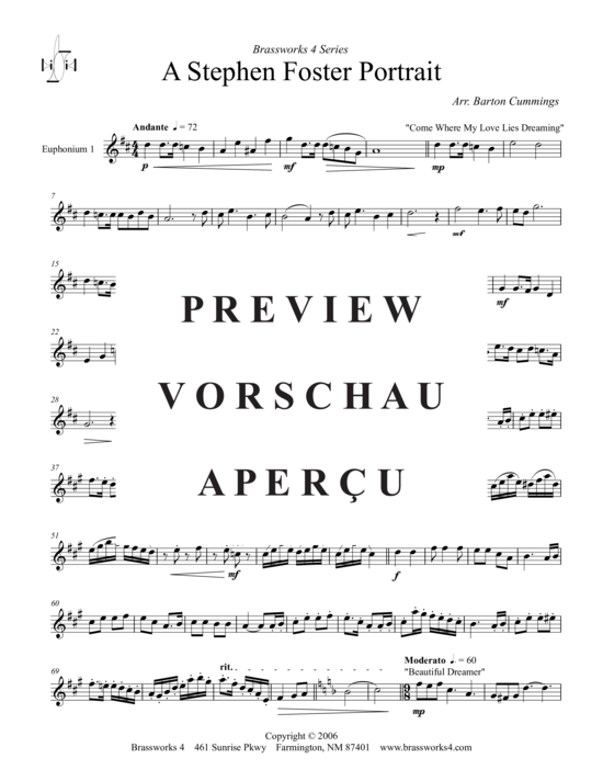 Product gallery: Page 15 of 18 Stephen Foster Portrait , , (Tuba Quartet: 2x Baritone, 2xTuba)