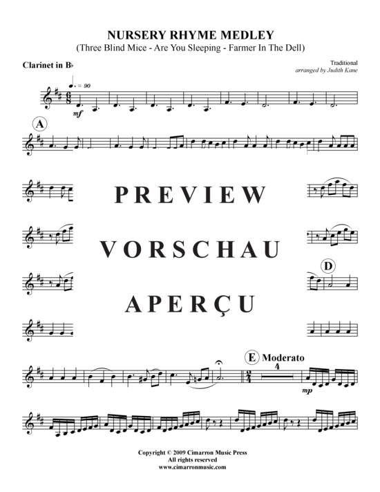 Produktgalerie: Seite 4 von 15 Nursery Rhyme Medley – 3 Sätze , , (Holzbläser-Quintett)