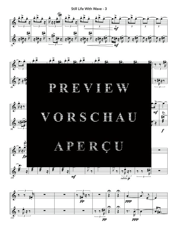 Product gallery: Page 8 of 11 Still Life with Wave, , (woodwind duet flute and alto saxophone)