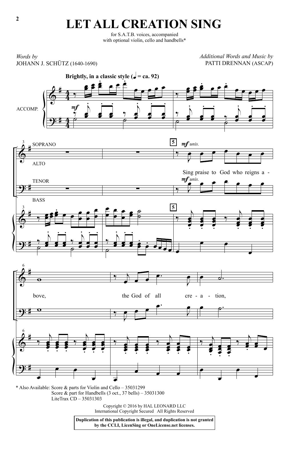 Produktbild zu: Let All Creation Sing