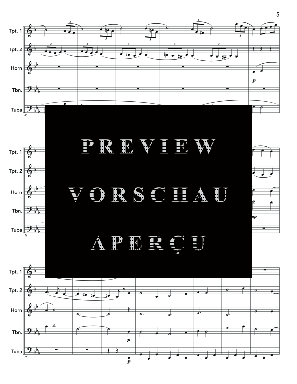 Produktgalerie: Seite 9 von 11 First Suite in E-flat, , (Blechbläser Quintett)