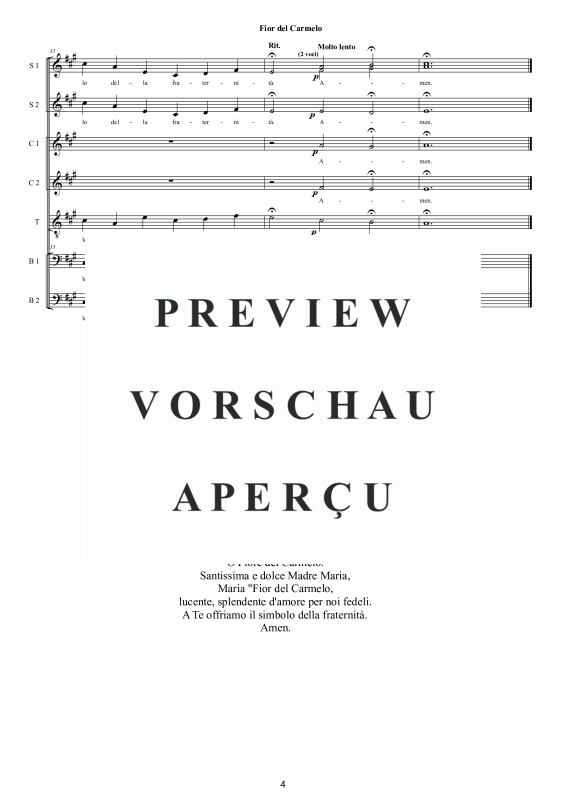 Product gallery: Page 5 of 11 Fior del Carmelo - Hymne, , Mixed Choir 7-Part Ssaatbb A Cappella