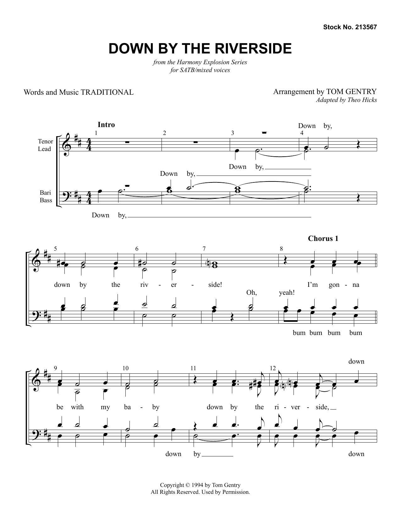 Produktbild zu: Down By The Riverside (arr. Tom Gentry)