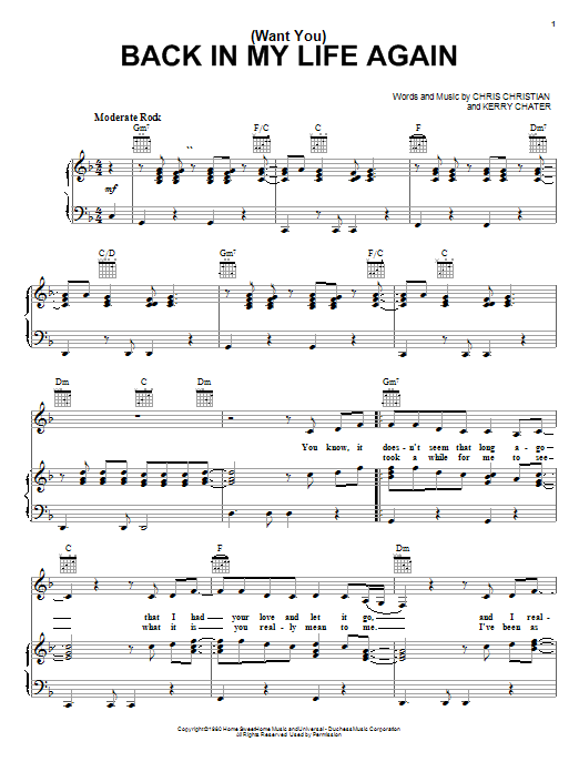 Produktbild zu: (Want You) Back In My Life Again
