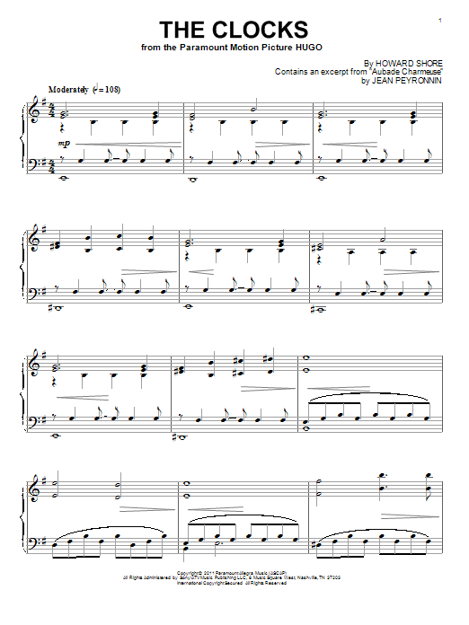 Product gallery: Page 1 of 1 The Clocks, Howard Shore