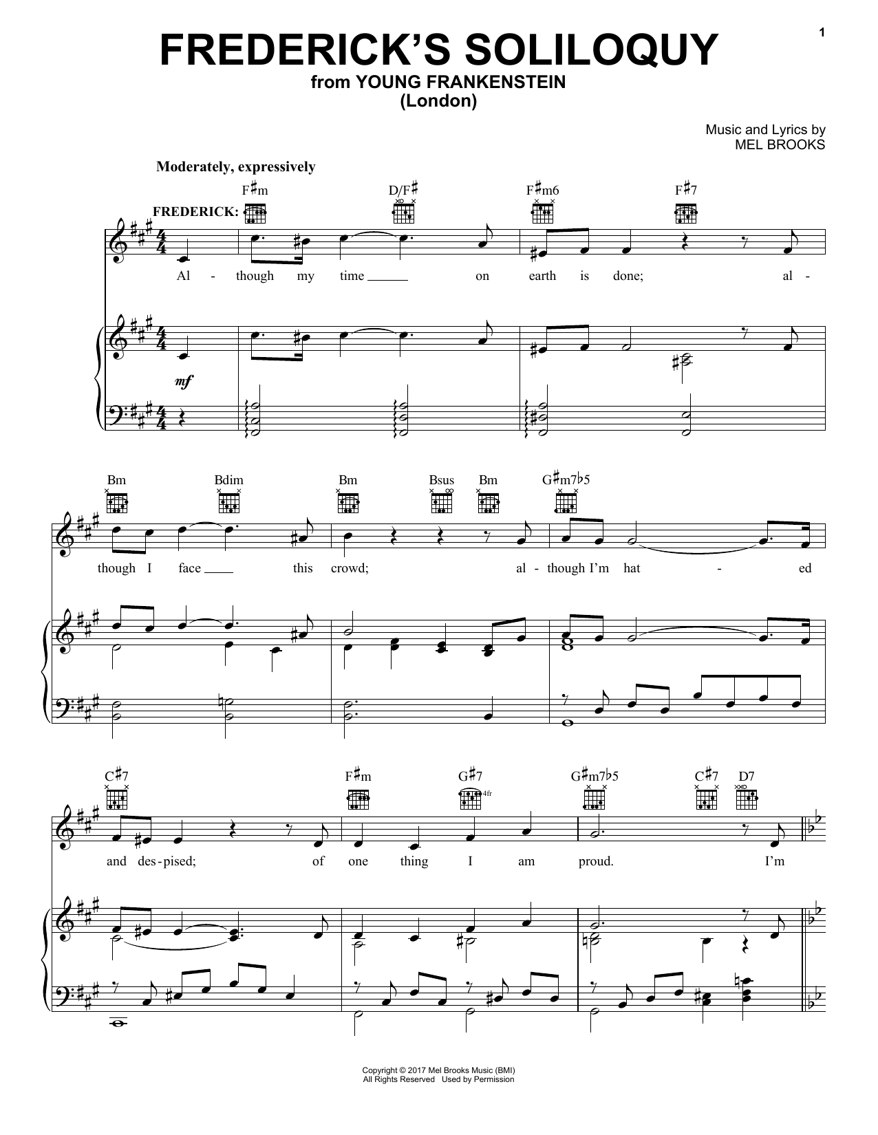 Product picture to: Frederick's Soliloquy (from Young Frankenstein)