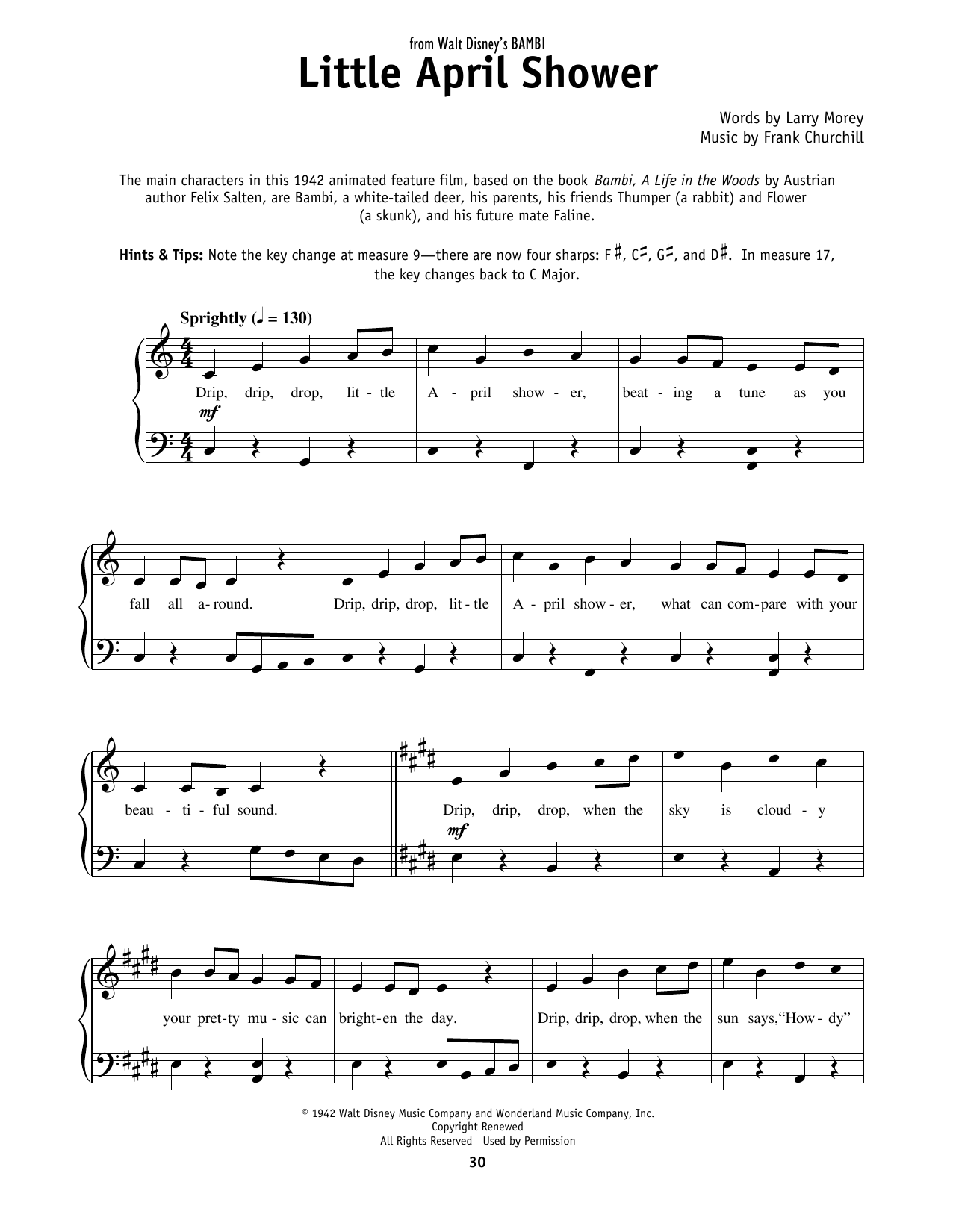 Produktbild zu: Little April Shower (from Bambi)