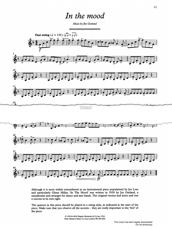 Product gallery: Page 1 of 1 In The Mood, Joe Garland