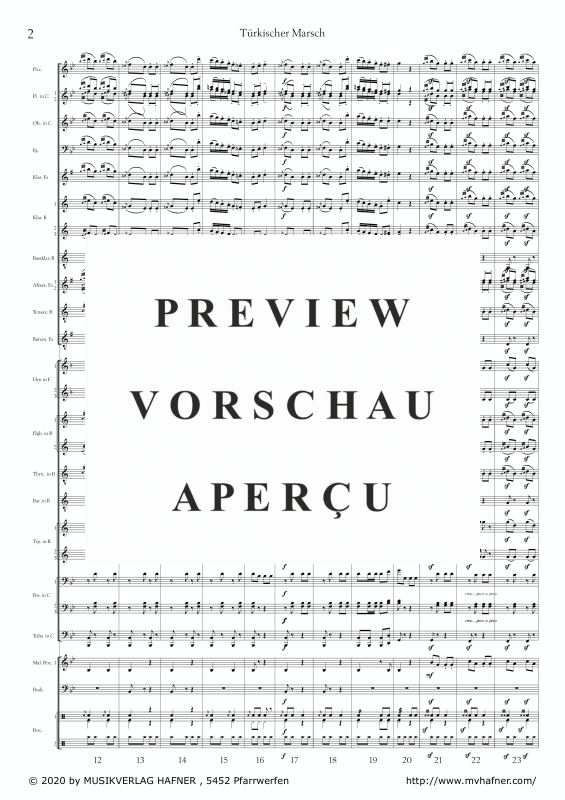 Product gallery: Page 7 of 11 Türkischer Marsch, , (large wind orchestra)