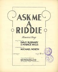 cover: Ask Me A Riddle, Michael North