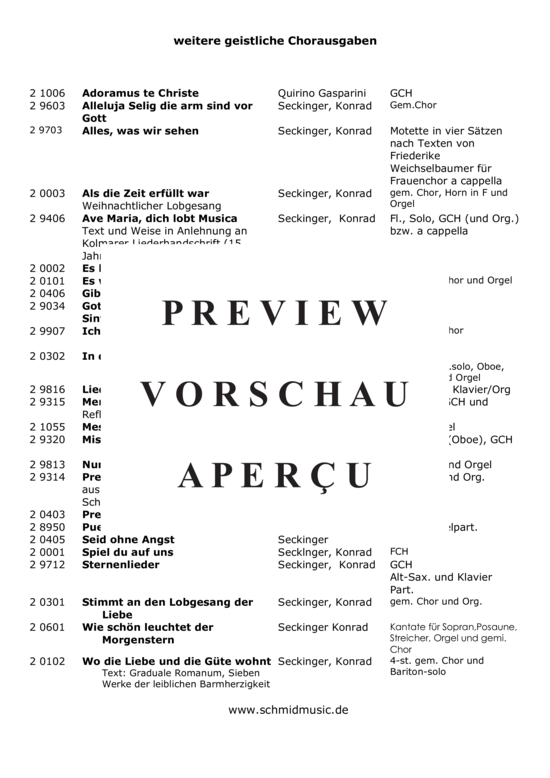 Product gallery: Page 9 of 9 Aus der Tiefe rufe ich , , (mixed choir)