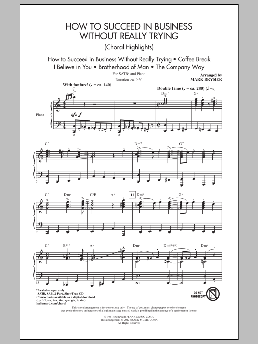 Product picture to: How To Succeed In Business Without Really Trying (Choral Highlights)