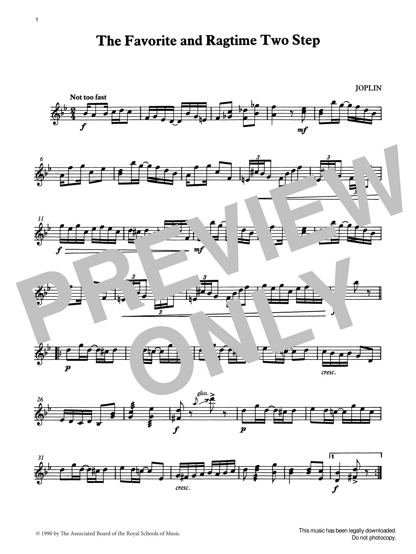 Product gallery: Page 1 of 1 The Favorite and Ragtime Two Step from Graded Music for Tuned Percussion, Book IV, Scott Joplin