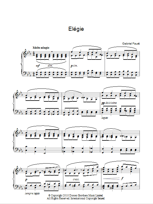Product gallery: Page 1 of 1 Elegie, Gabriel Faure