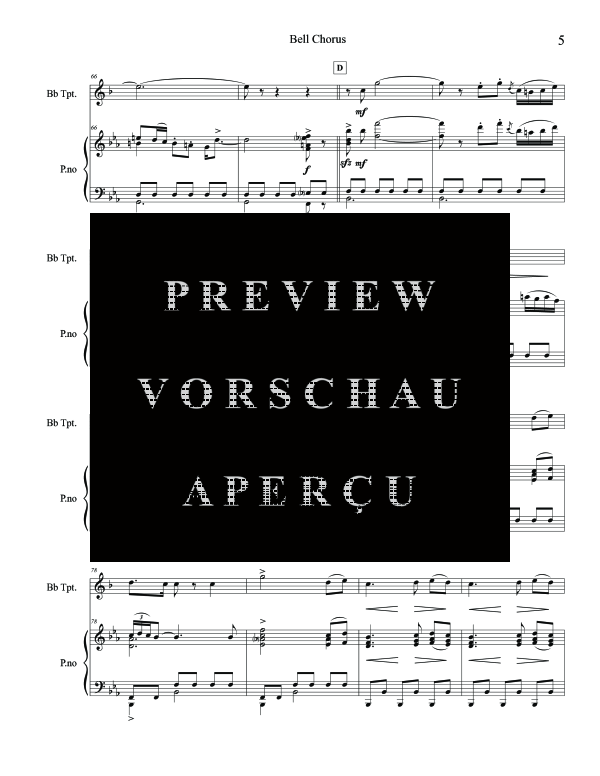 Produktgalerie: Seite 9 von 11 Bell Chorus, , (Trompete in B und Klavier)