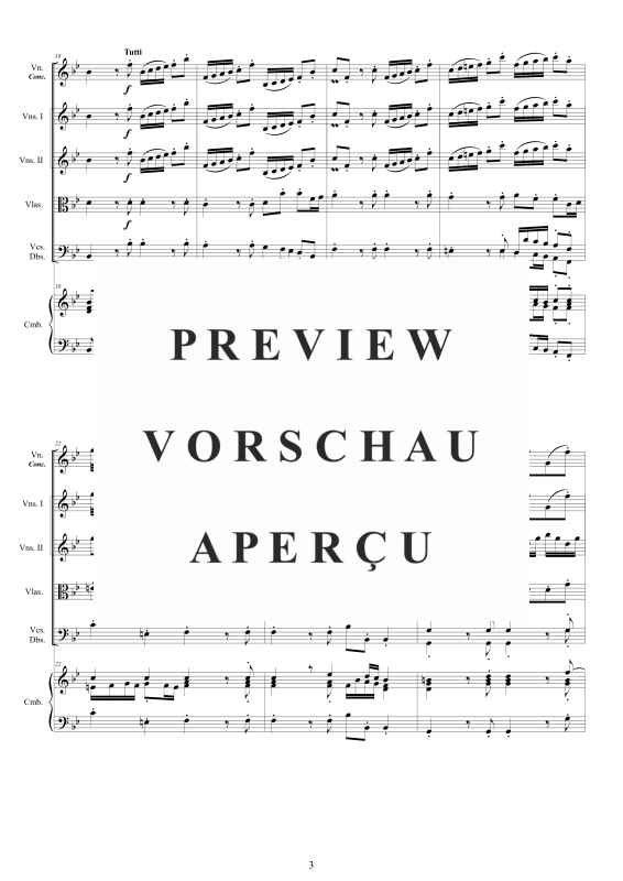 Produktgalerie: Seite 4 von 11 Concerto No.1 in B-Dur Op.9, , Violine concertante, Streicher Ensemble und Cembalo BC