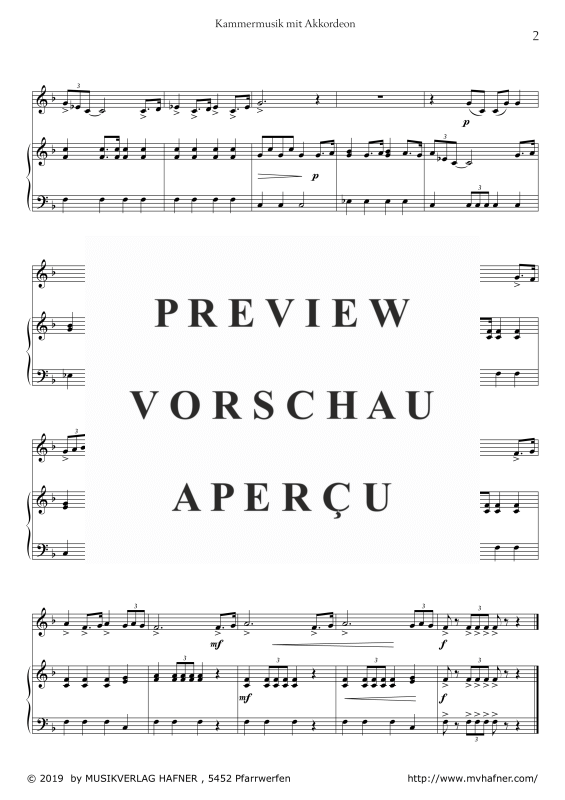 Product gallery: Page 6 of 11 Kammermusik mit Akkordeon, , (melody instrument in C and accordion)