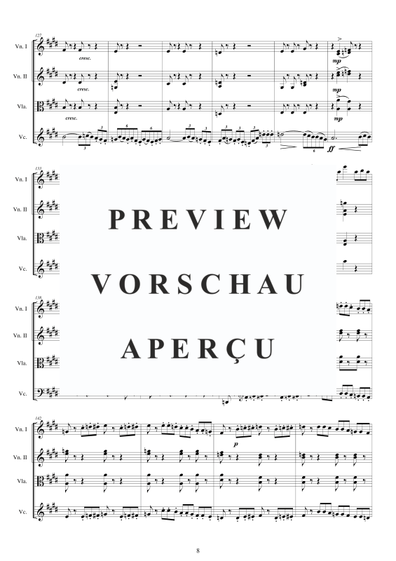 Produktgalerie: Seite 9 von 11 Streichquartett Nr. 2 in E-Dur, , Streicherquartett (Partitur und Einzelstimmen