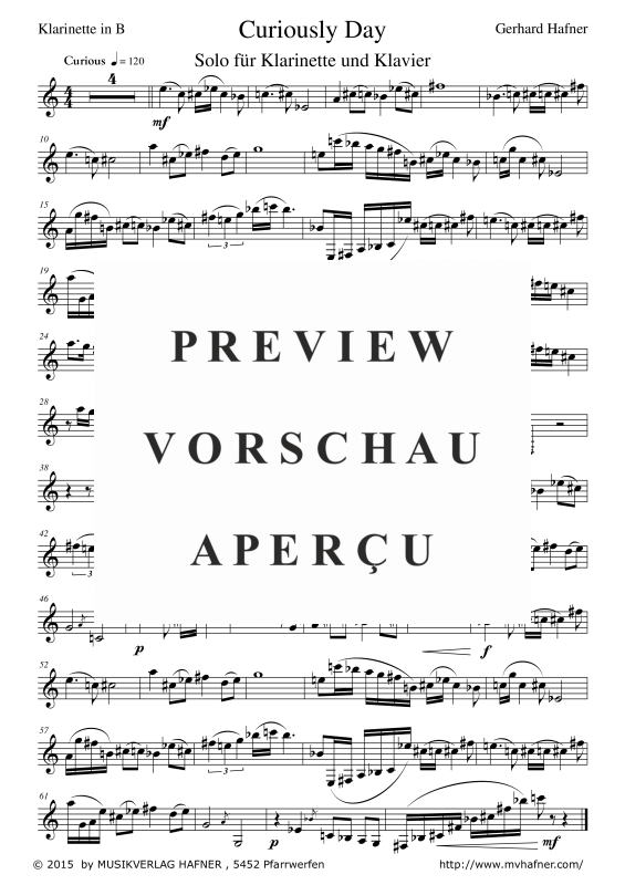 Product gallery: Page 10 of 10 Curiously Day, , (clarinet in Bb and piano)