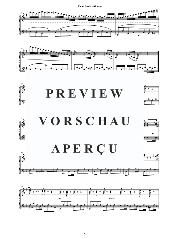 Produktgalerie: Seite 6 von 7 Rondo in G-Dur, , Klavier Solo