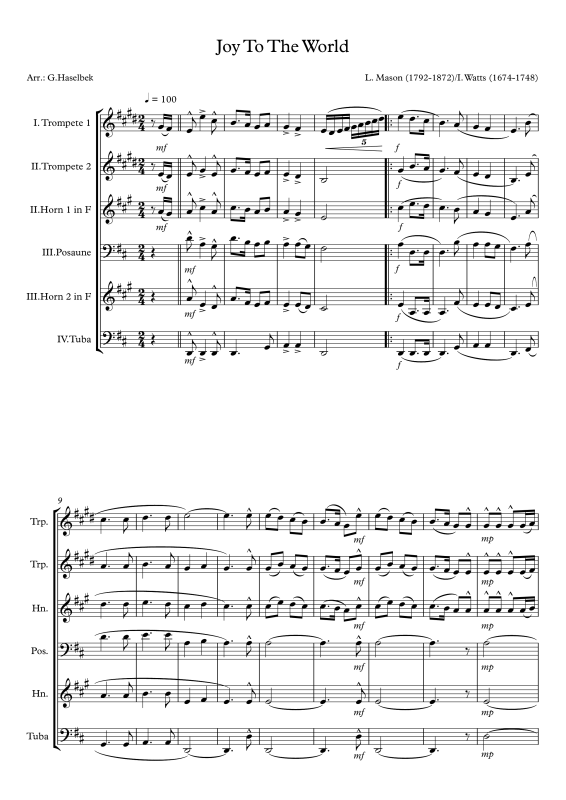 Produktbild zu: Joy To The WorldWeihnachtslied