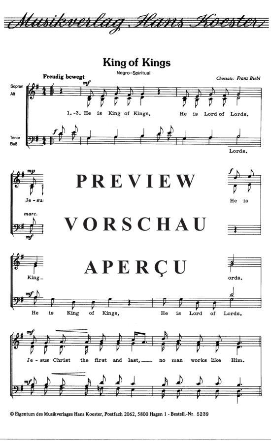 Product gallery: Page 2 of 3 King of Kings , , (mixed choir)