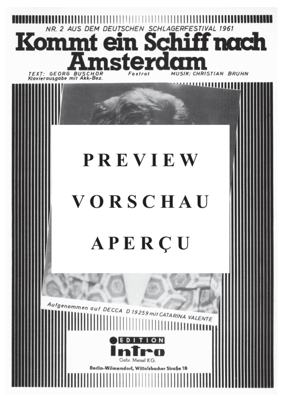 Produktgalerie: Seite 2 von 4 Kommt ein Schiff nach Amsterdam, Valente, 	Catarina, Klavier und Gesang