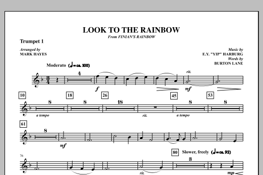 Product picture to: Look To The Rainbow - Trumpet 1