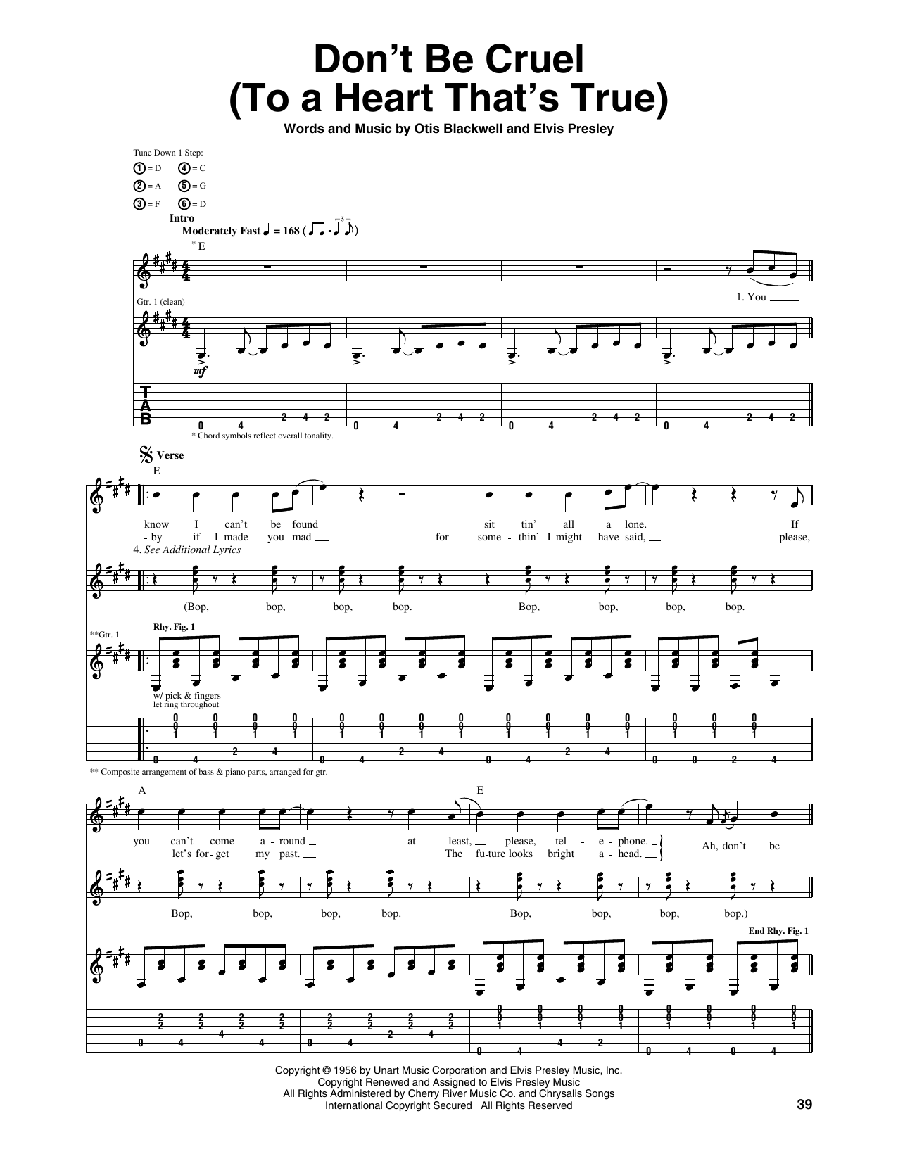 Produktgalerie: Seite 1 von 1 Don't Be Cruel (To A Heart That's True), Elvis Presley, Gitarre