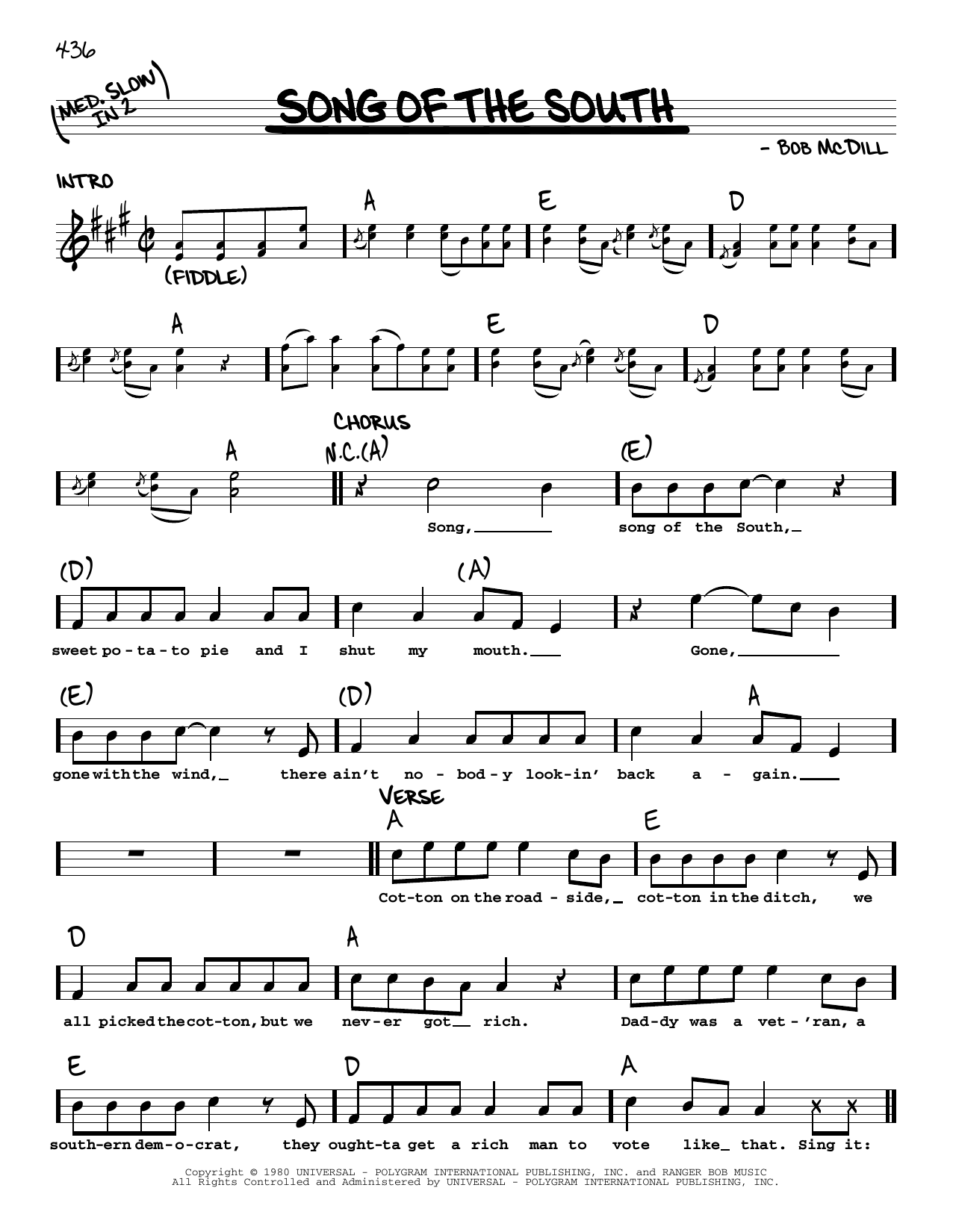 Produktbild zu: Song Of The South