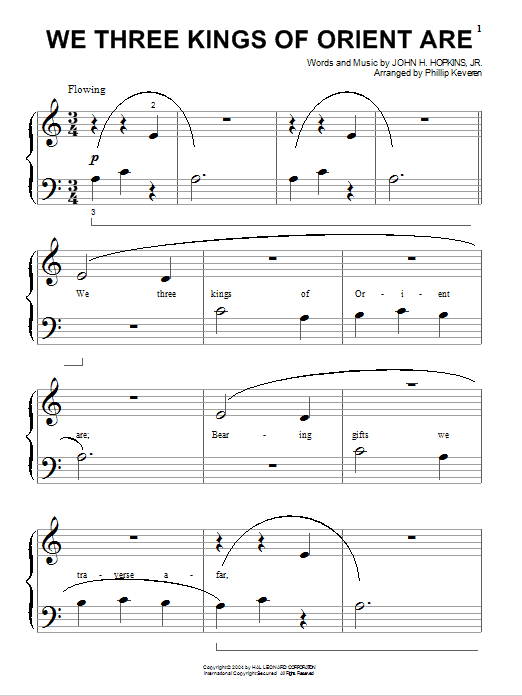 Produktgalerie: Seite 1 von 1 We Three Kings Of Orient Are (arr. Phillip Keveren), John H. Hopkins, Jr., Klavier