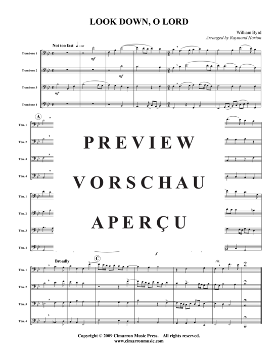 Product gallery: Page 2 of 6 Look Down, O Lord , , (Trombone Quartet)