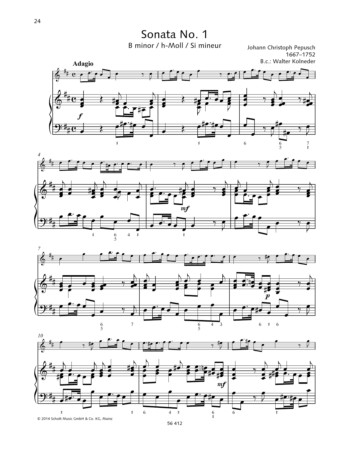 Produktbild zu: Sonata No. 1 B minor