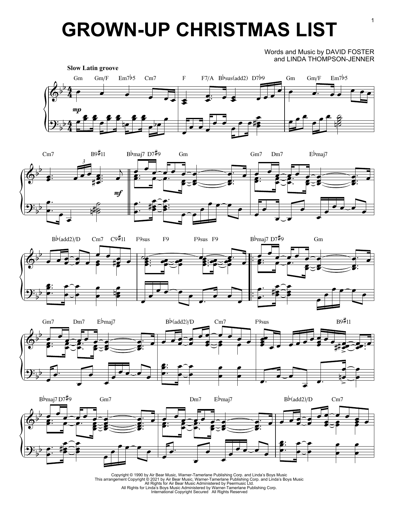 Product picture to: Grown-Up Christmas List [Jazz version] (arr. Brent Edstrom)