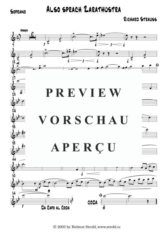 Product gallery: Page 7 of 11 Also sprach Zarathustra, , Saxophone Quintet
