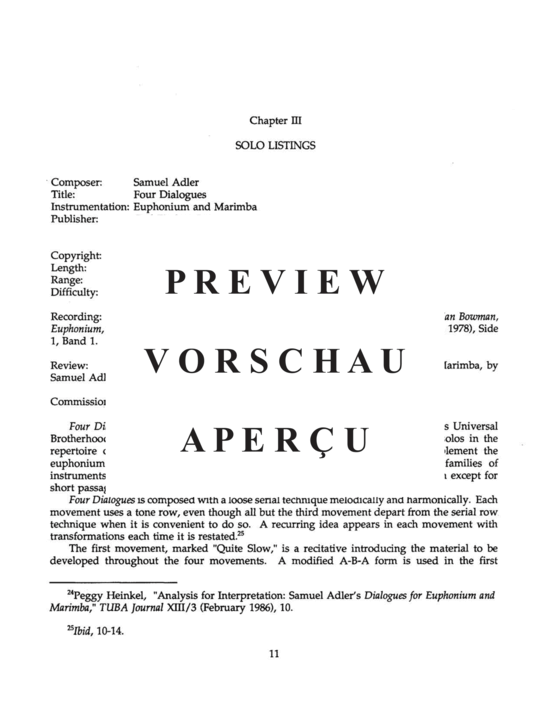 gallery: An Annotated Bibliography , , (Euphonium)