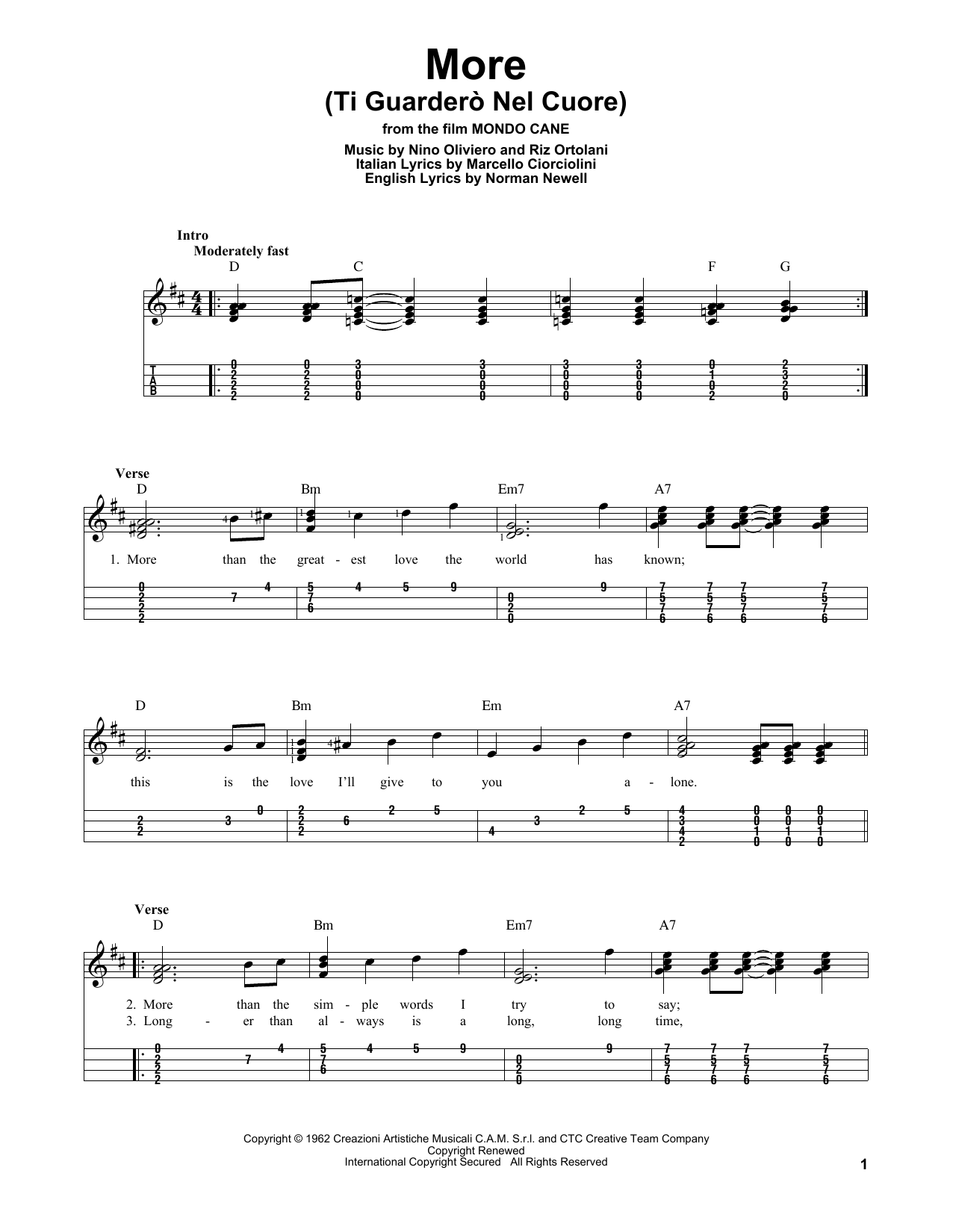 Produktgalerie: Seite 1 von 1 More (Ti Guarderò Nel Cuore), Marcello Ciorciolini, Ukulele