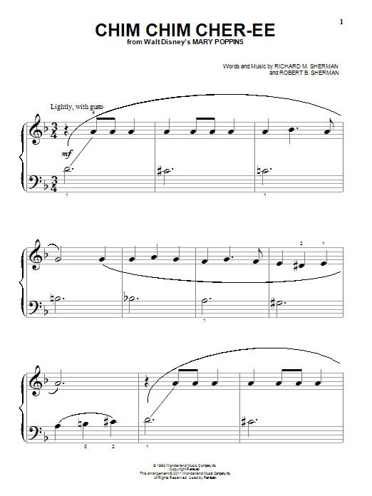 Produktgalerie: Seite 1 von 1 Chim Chim Cher-ee (from Mary Poppins), Dick Van Dyke, Klavier