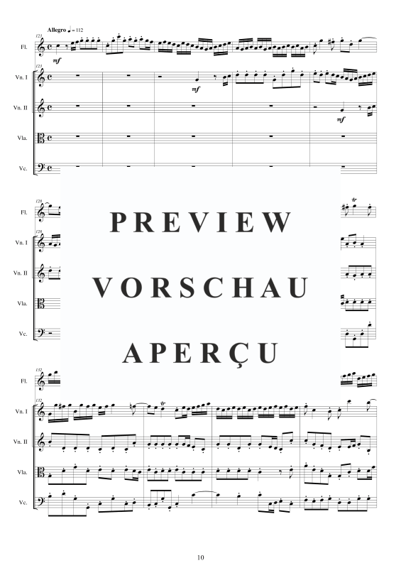 Produktgalerie: Seite 11 von 11 Concerto No.12 to 5 in C-Dur Op.5, , Querflöte Solo und Streicher Ensemble