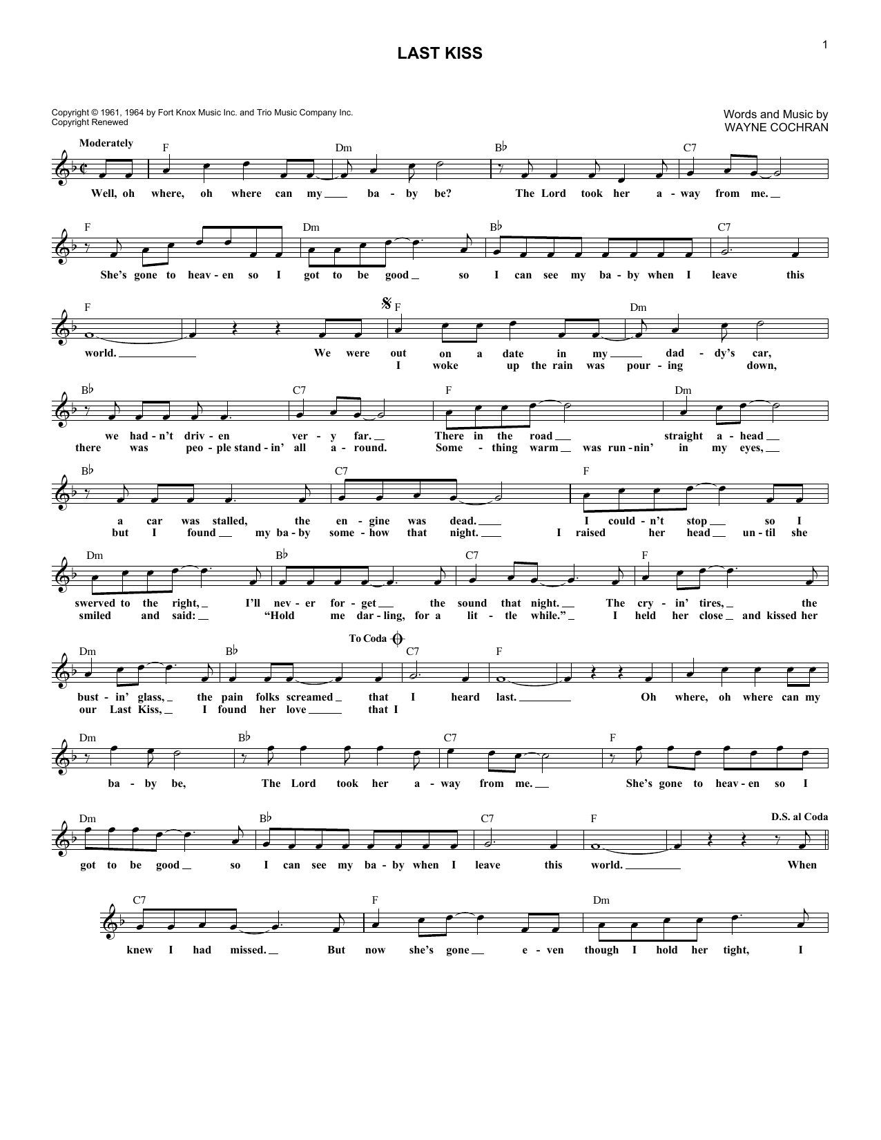 Produktgalerie: Seite 1 von 1 Last Kiss, Pearl Jam, Melodieinstrument