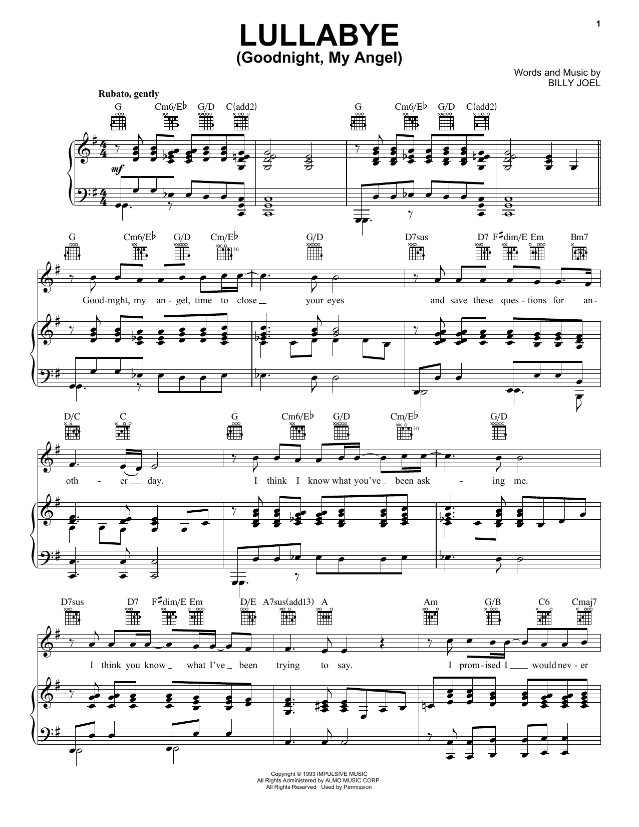 Produktbild zu: Lullabye (Goodnight, My Angel)