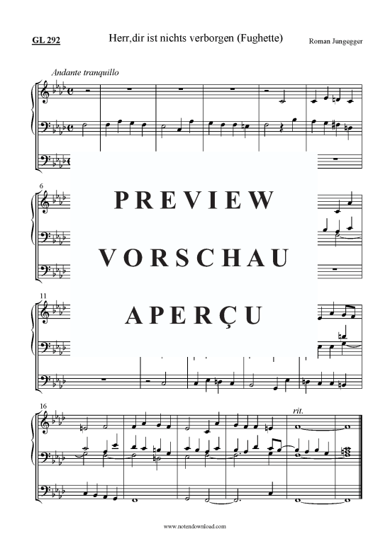 Product picture to: Herr, dir ist nichts verborgen (Fughette) Dr. Roman Jungegger