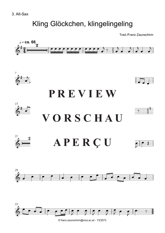 Product gallery: Page 6 of 7 Kling, Glöcklein kling , , (Saxophone Quartet AAAT)