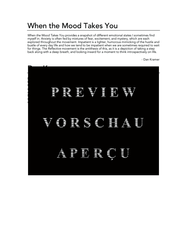 Produktgalerie: Seite 4 von 11 When the Mood Takes You, , (Blechbläser Trio)