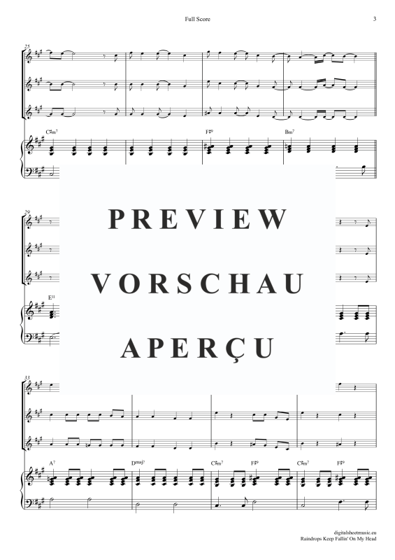 gallery: Raindrops Keep Falling On My Head, Thomas, B. J., (Violinen Trio + Klavier)