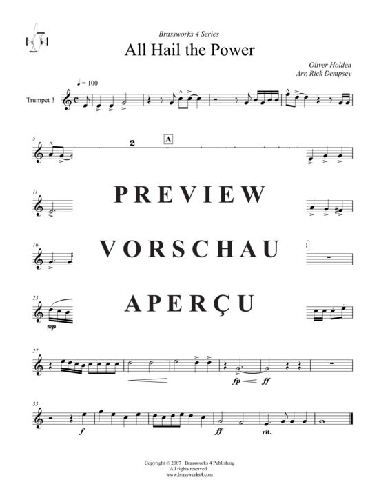 Product gallery: Page 7 of 12 All Hail the Power , , (Trumpet Ensemble)